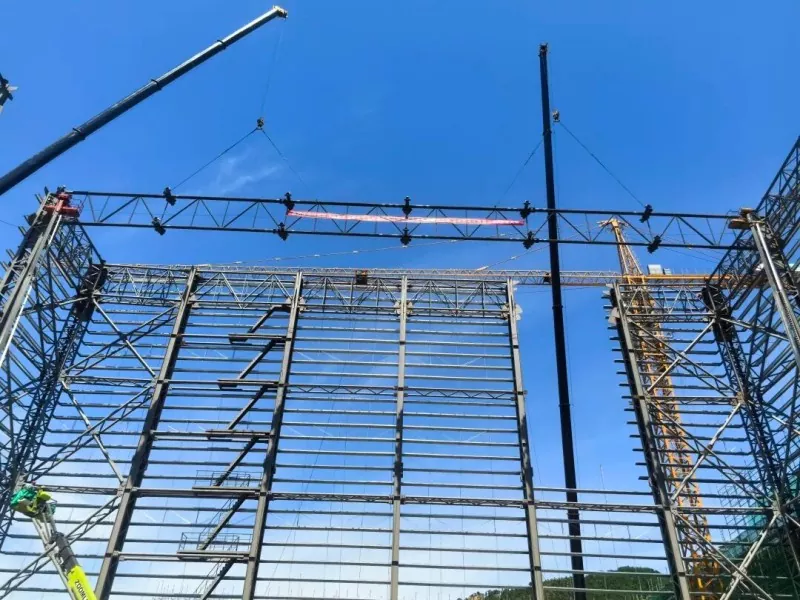 EHSS завершує підйом балки екрануючого залу національного рівня для кабелю Hanhe