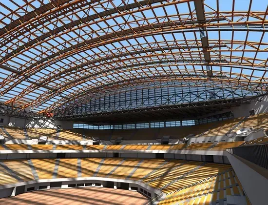 Стадіон зі сталевим каркасом великого прольоту